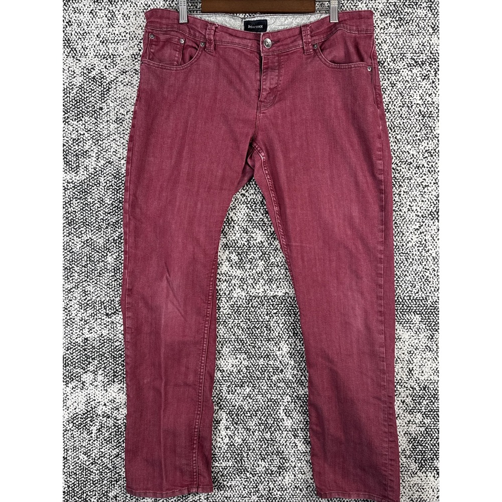 Marmot Jeans Womens 14 ( 39 X‎ 30) Straight Cranberry